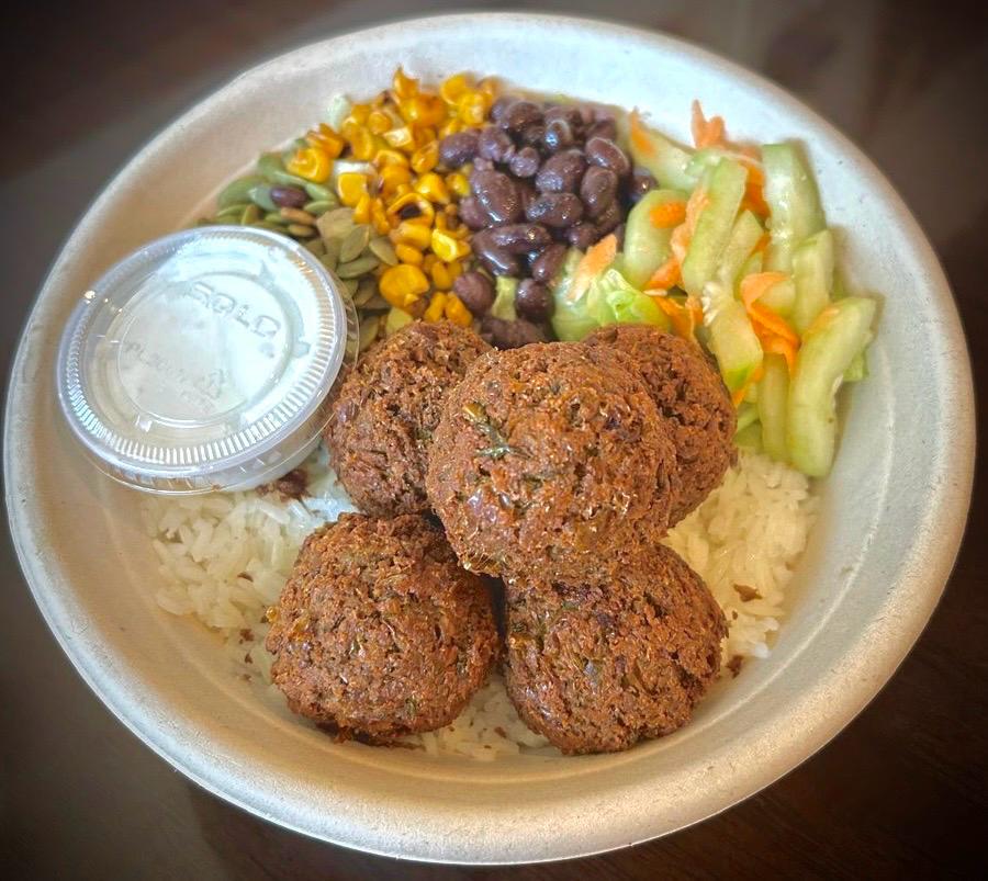 Edamame Falafel Salad